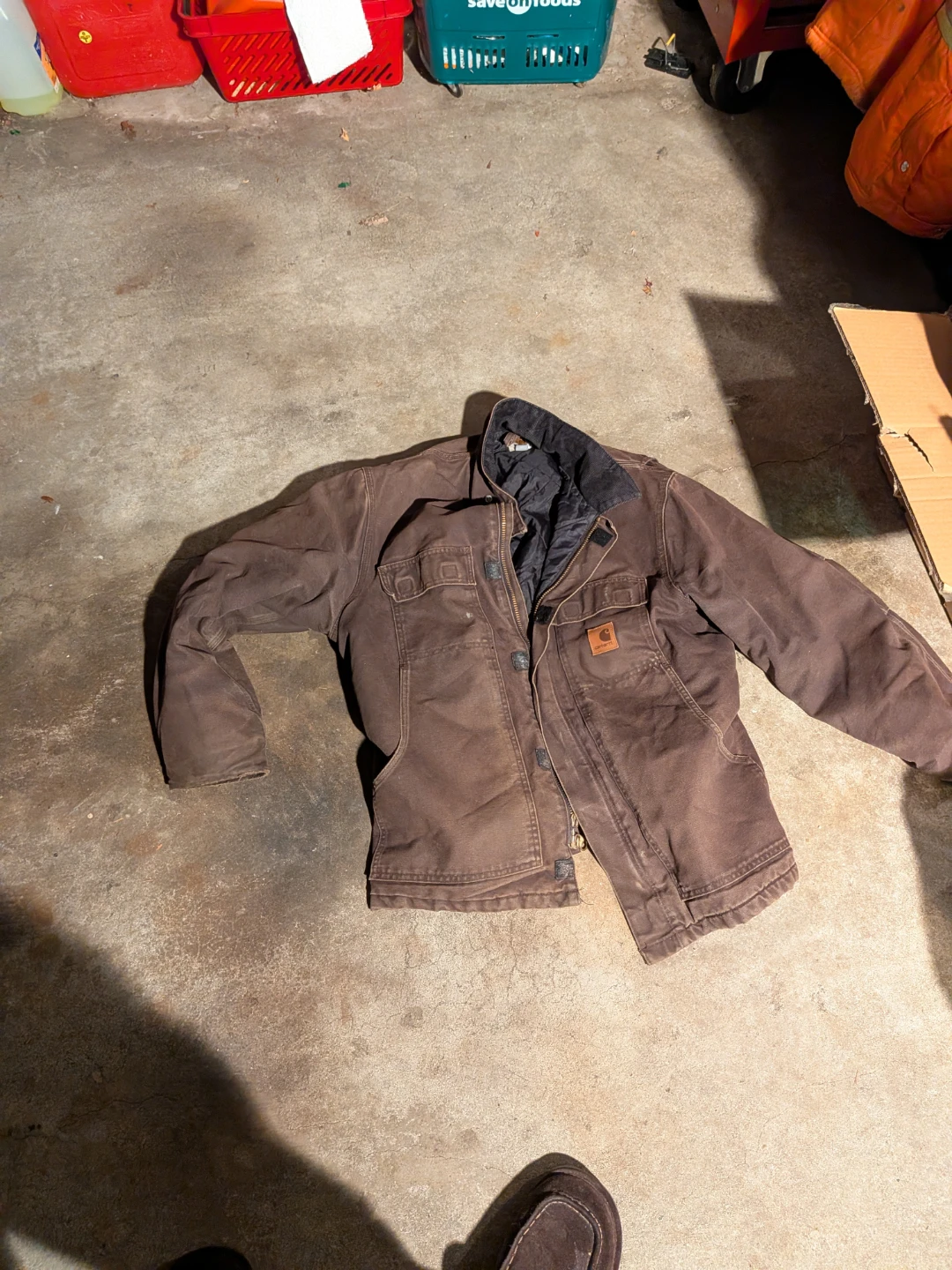 Carhartt Brown Quilted Jacket Size L