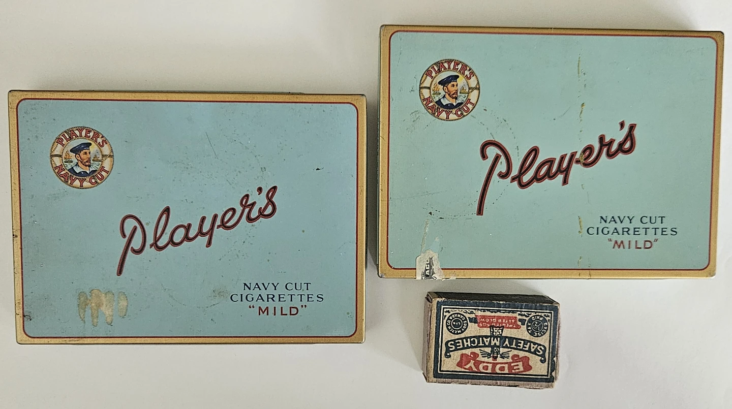 Vintage Player's Cigarette Tins and Eddy Matchbox