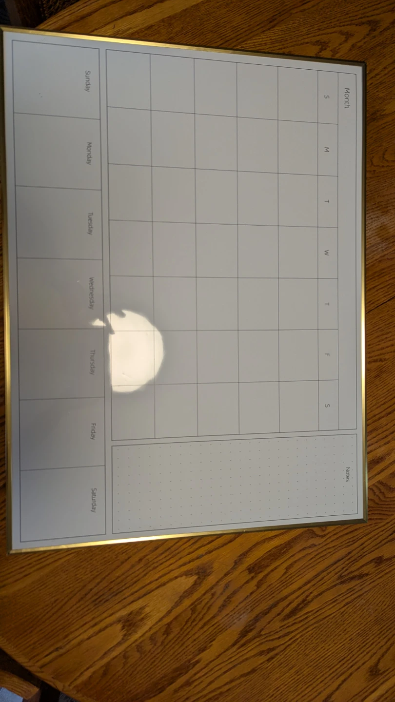 Magnetic Whiteboard Calendar