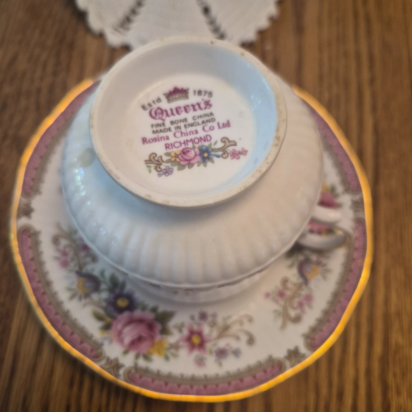 Queen's Rosina China Tea Cup and Saucer - photo 3