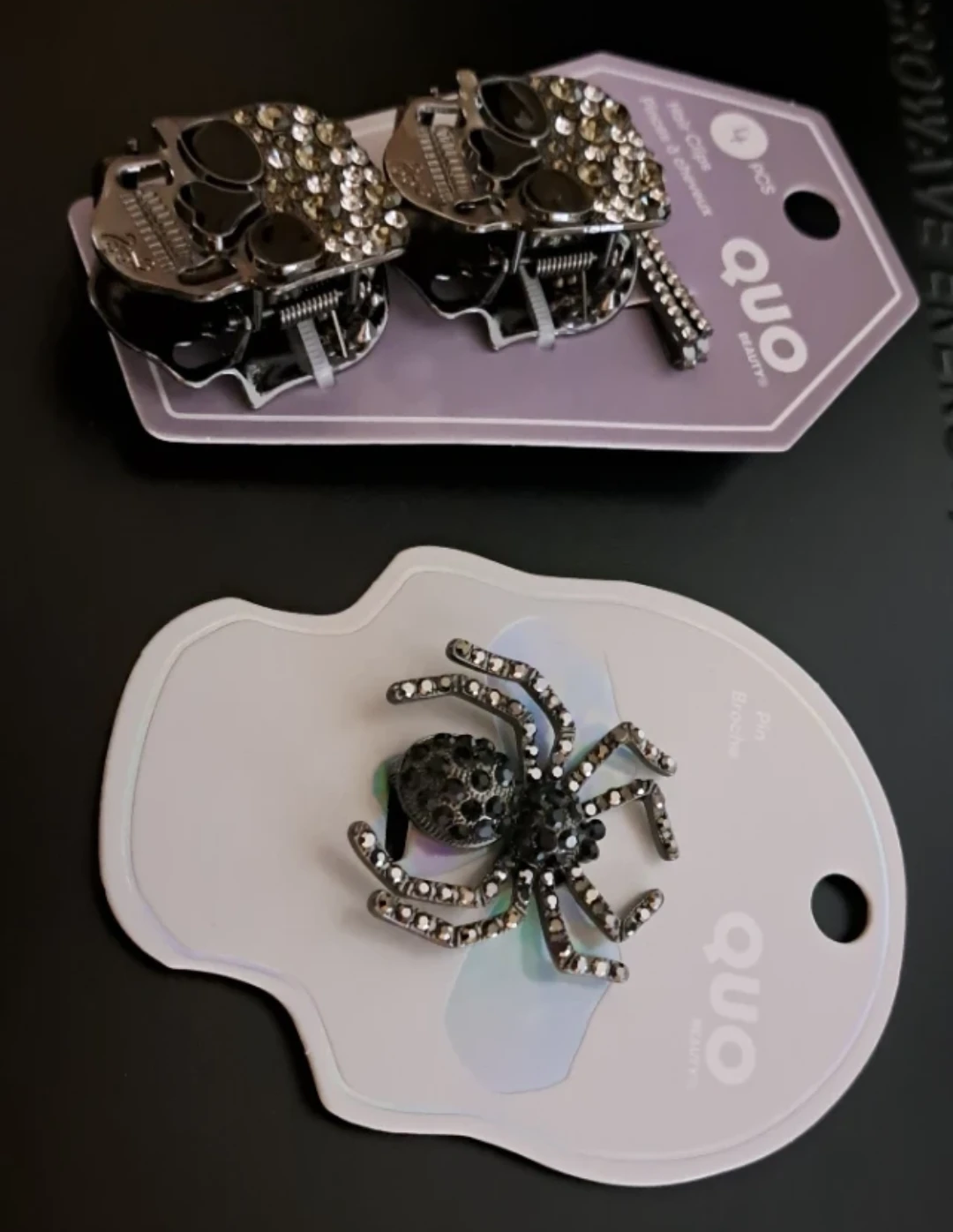 Quo Beauty Skull Hair Clips and Spider Pin Set - photo 2