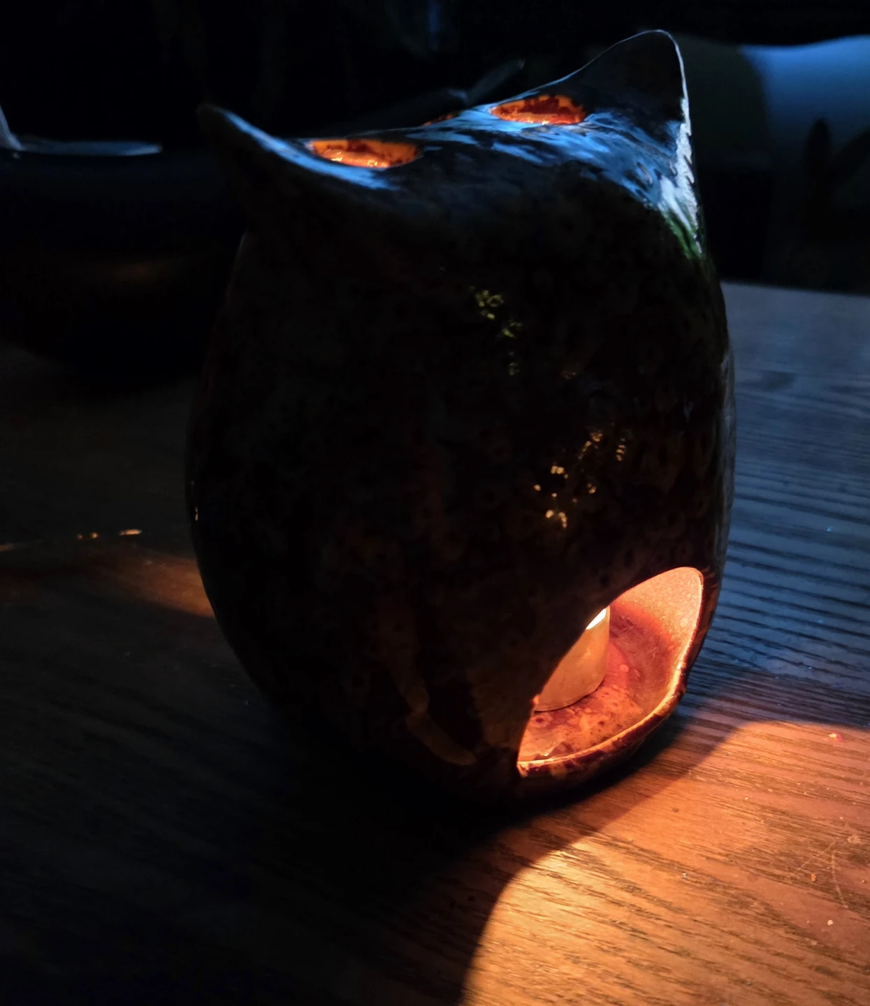 Ceramic Owl Tea Light Holder - photo 3
