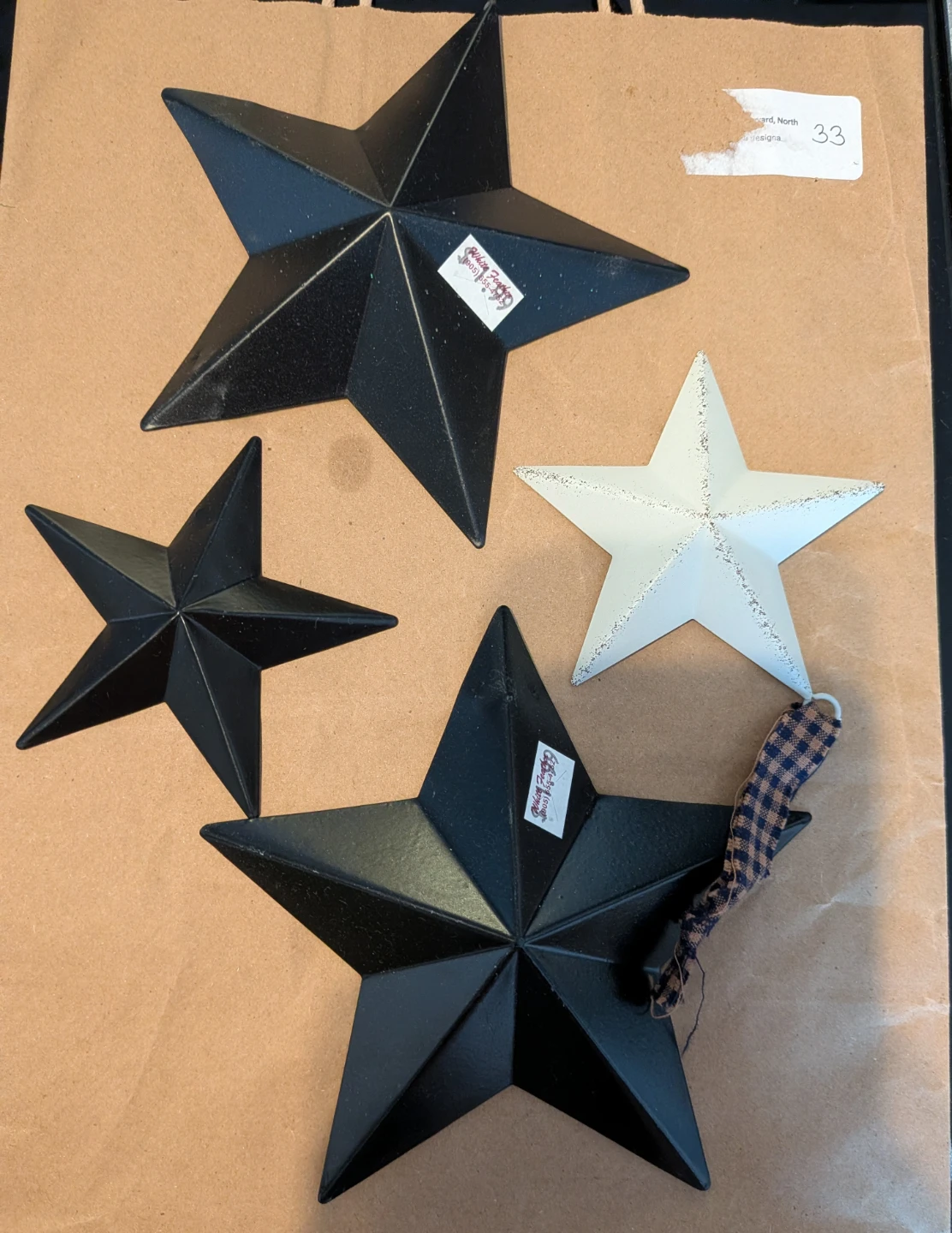 FREE Set of 4 Metal Star Wall Decorations
