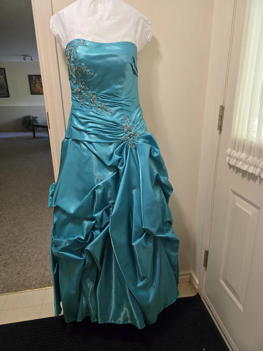 Jade Grad Dress with Matching Wrap