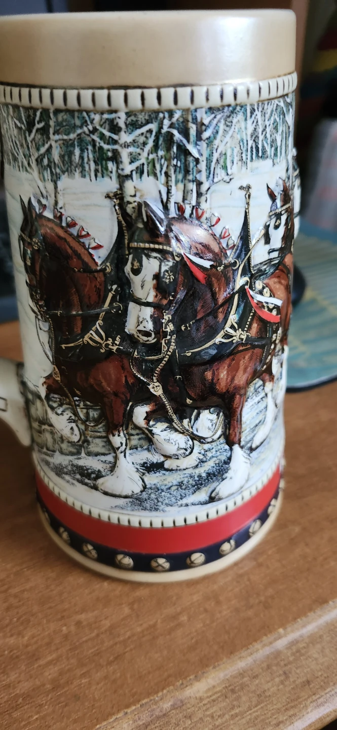 1988 Budweiser Clydesdale Holiday Stein - photo 2