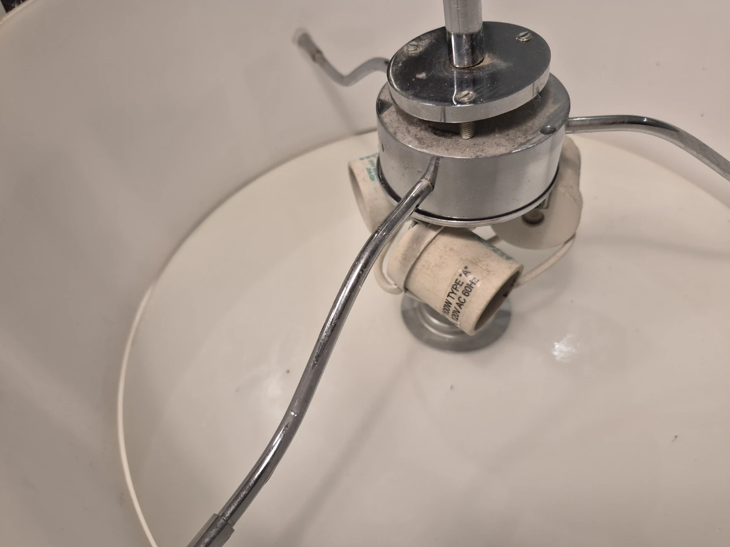 Modern White and Chrome Pendant Light (2 available) - photo 4