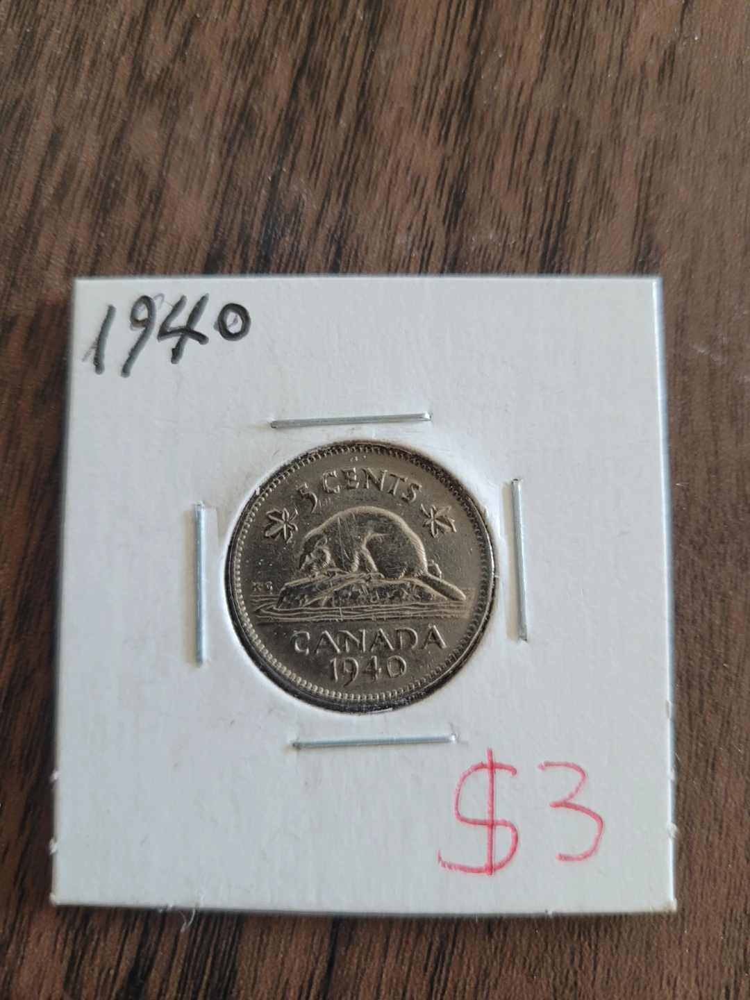 1940 Canadian 5 Cent Coin