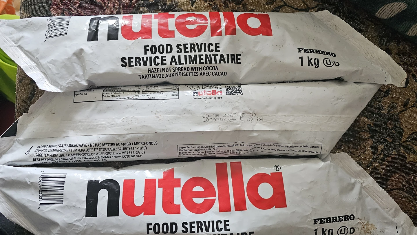 3 Nutella Food Service Hazelnut Spreads 1kg