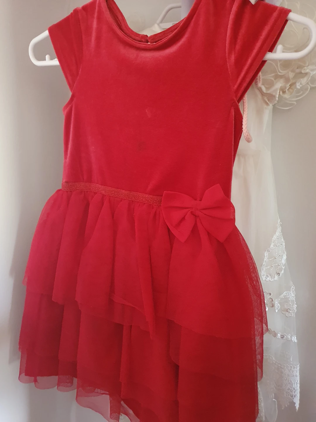 Red velvet dress size 110