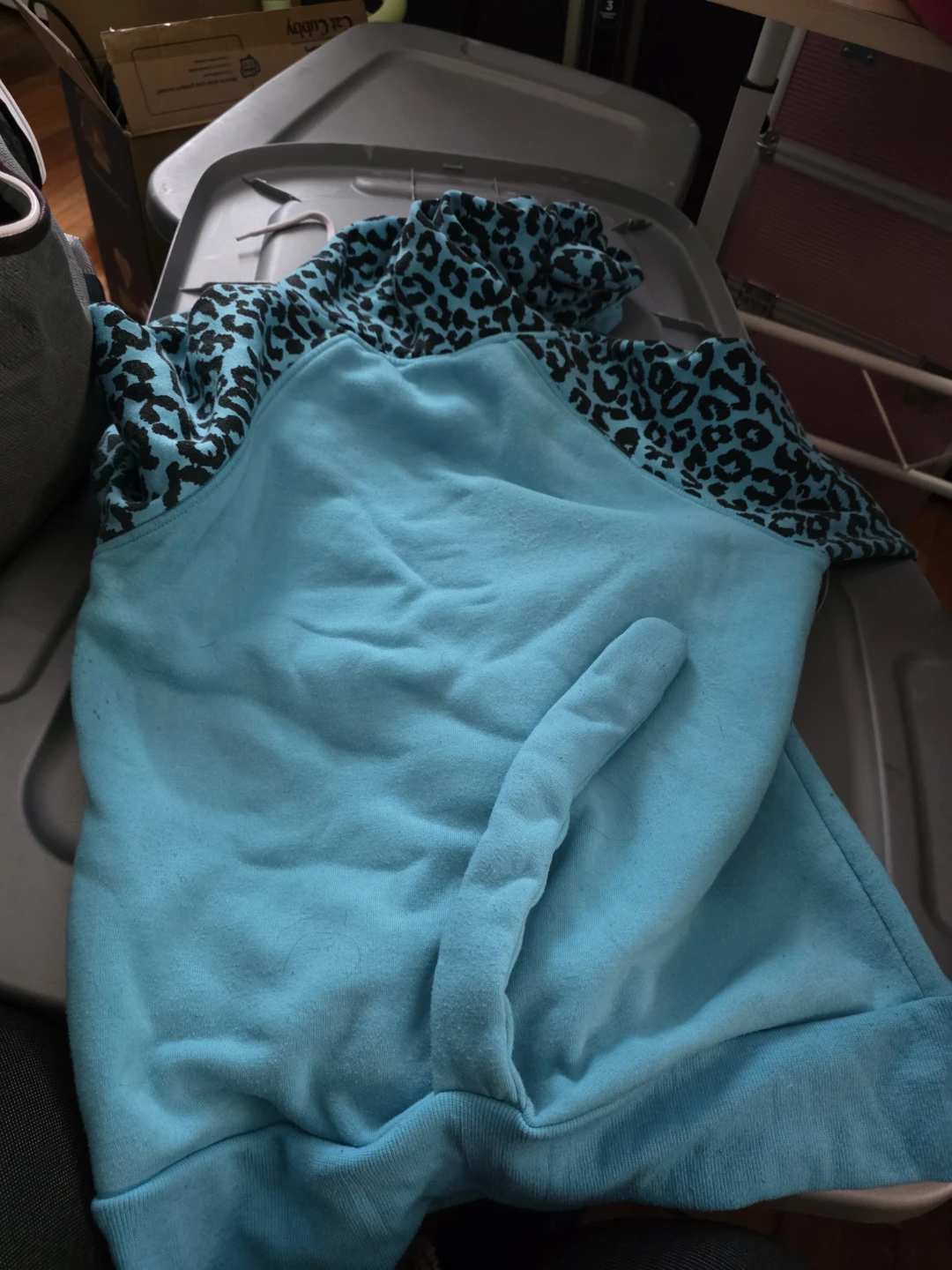 Halloween Blue Leopard Animal Costume Hoodie - photo 2