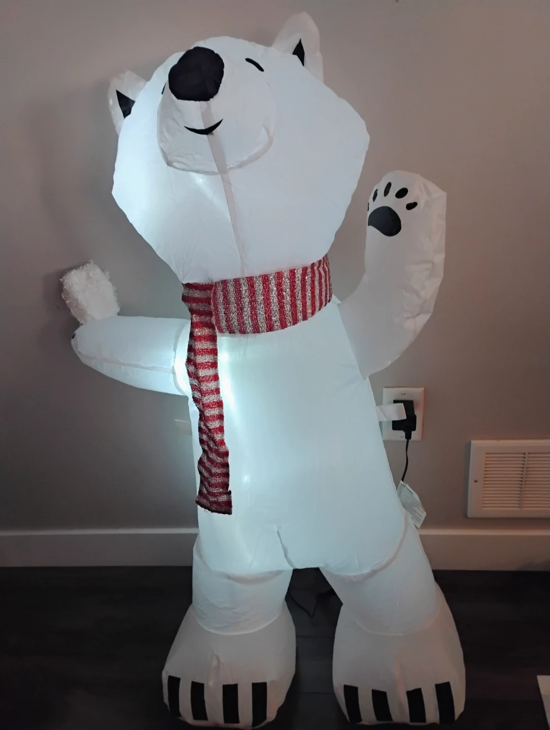 Lighted Christmas Inflatable Polar Bear - photo 2