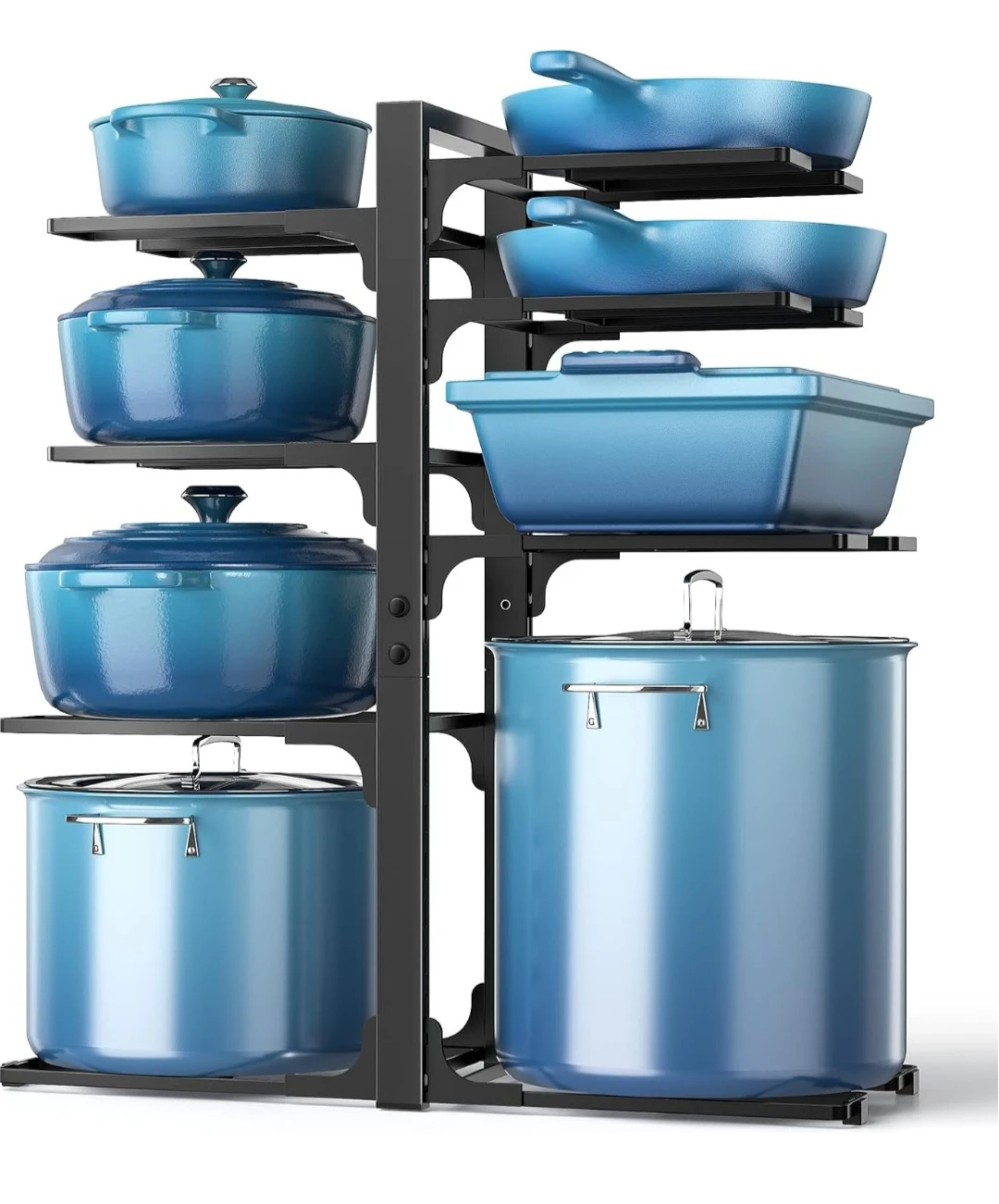 Adjustable Kitchen Pot and Pan Organizer Rack