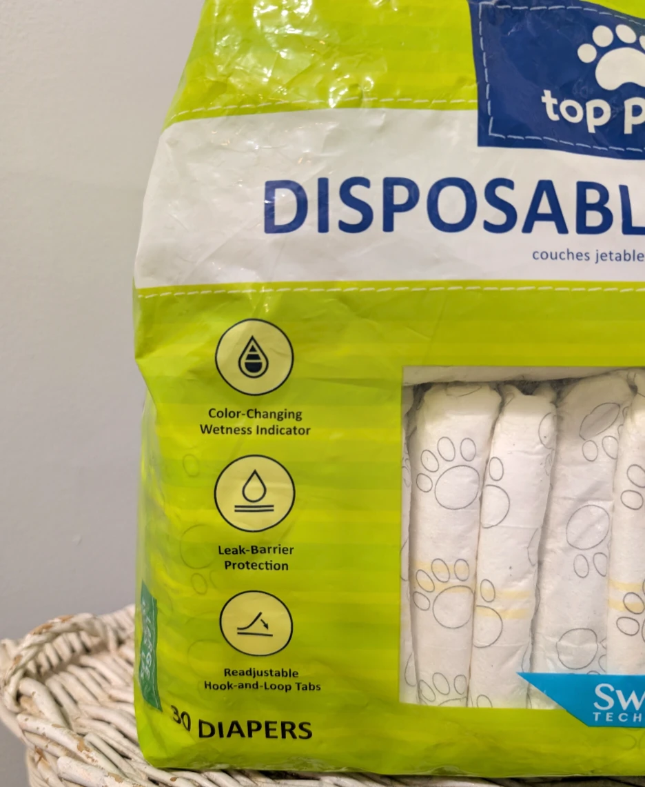 Large Disposable Dog Diapers Open Package - photo 3
