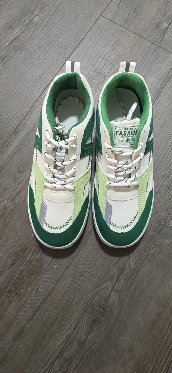 Green and White Casual Sneakers - photo 2