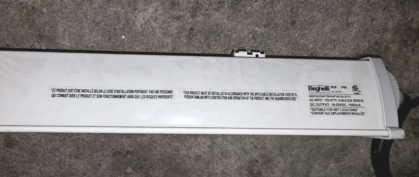 Beghelli 4ft BX910LED4HT50WWT40 LED Light Fixture - photo 3