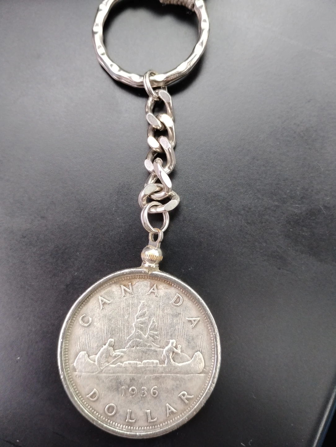 1936 Canadian Silver Dollar Keychain - photo 3