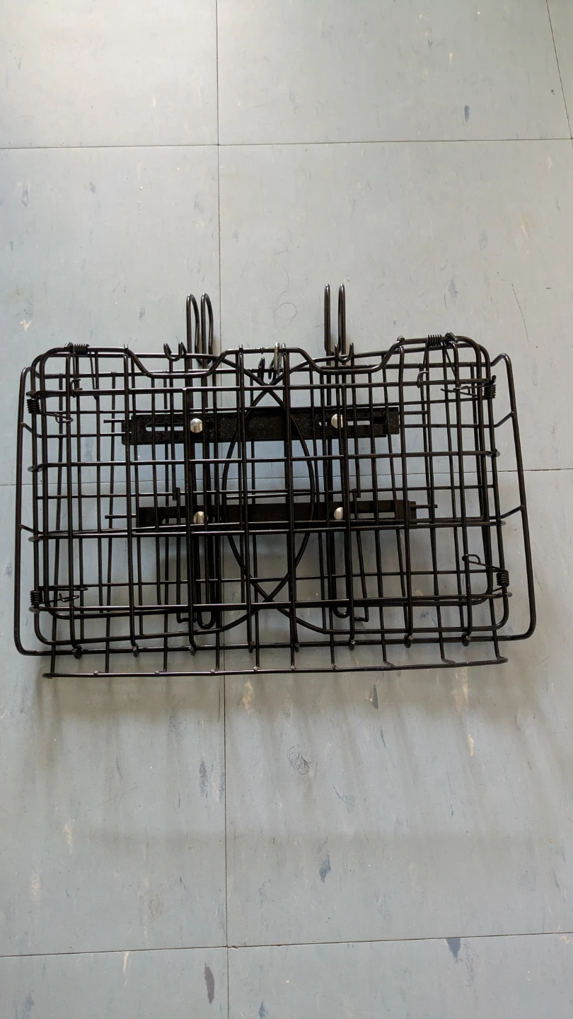 Black Folding Bicycle Basket - photo 2