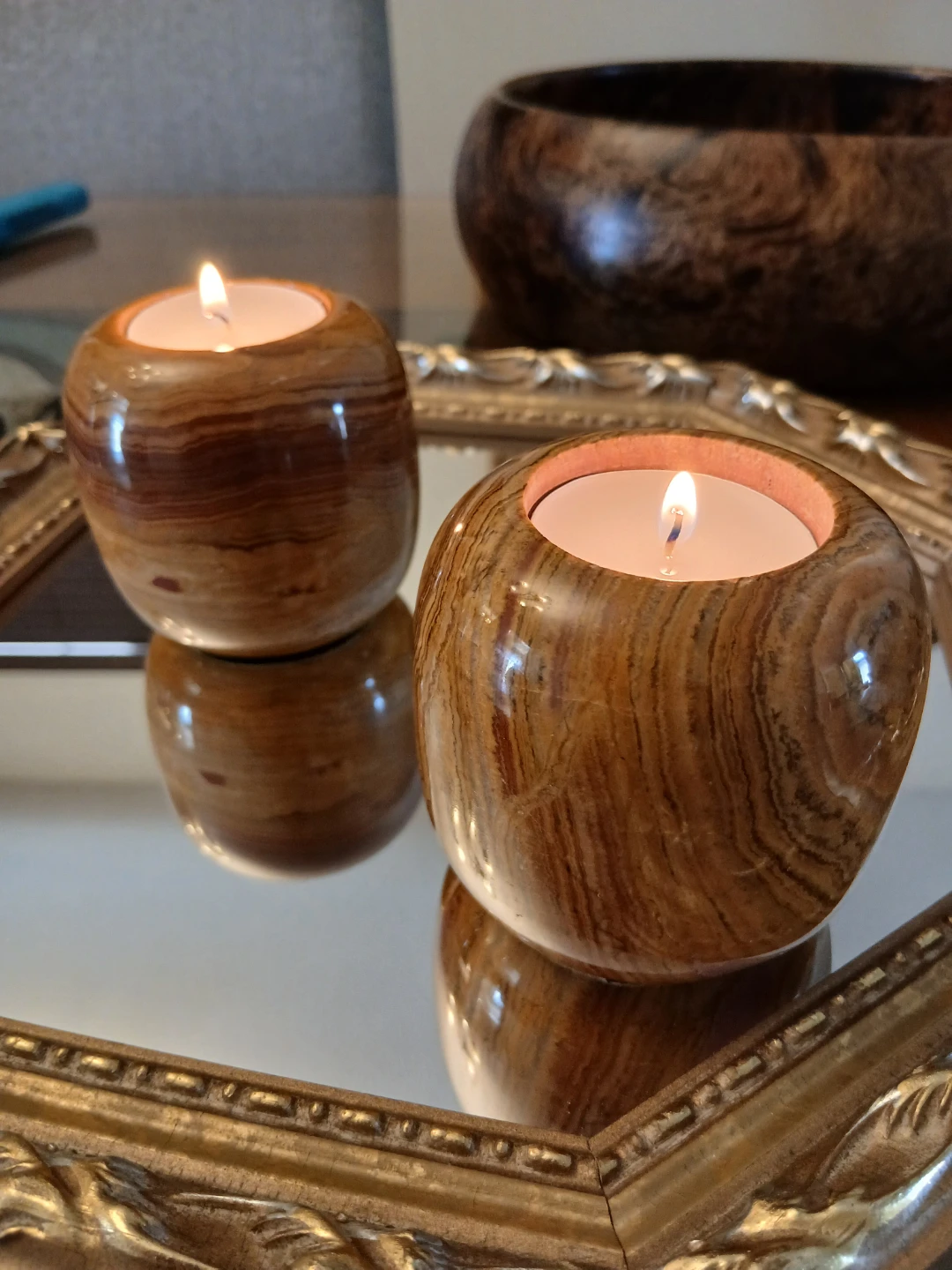Onyx hand made beautiful candle holder