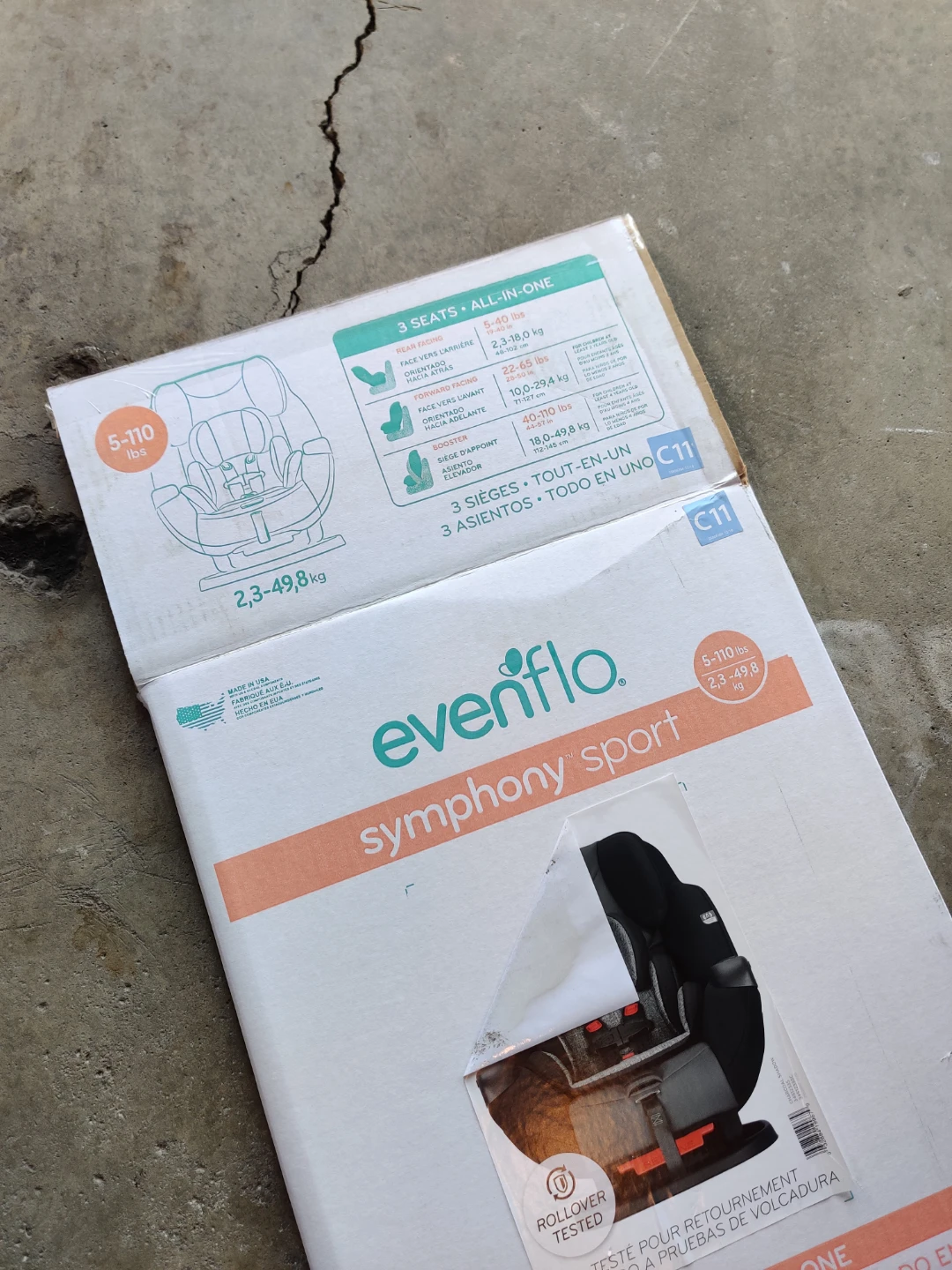 Evenflo Symphony Sport All-In-One Car Seat - photo 2