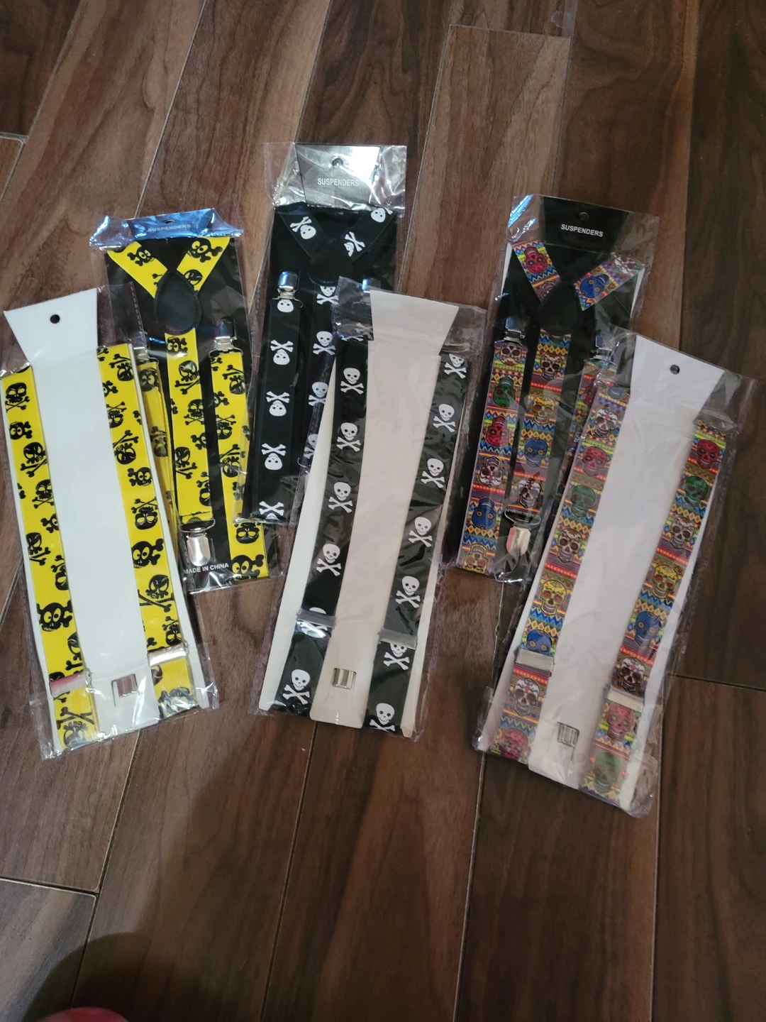 Skull Print Suspenders - Assorted Designs - photo 2
