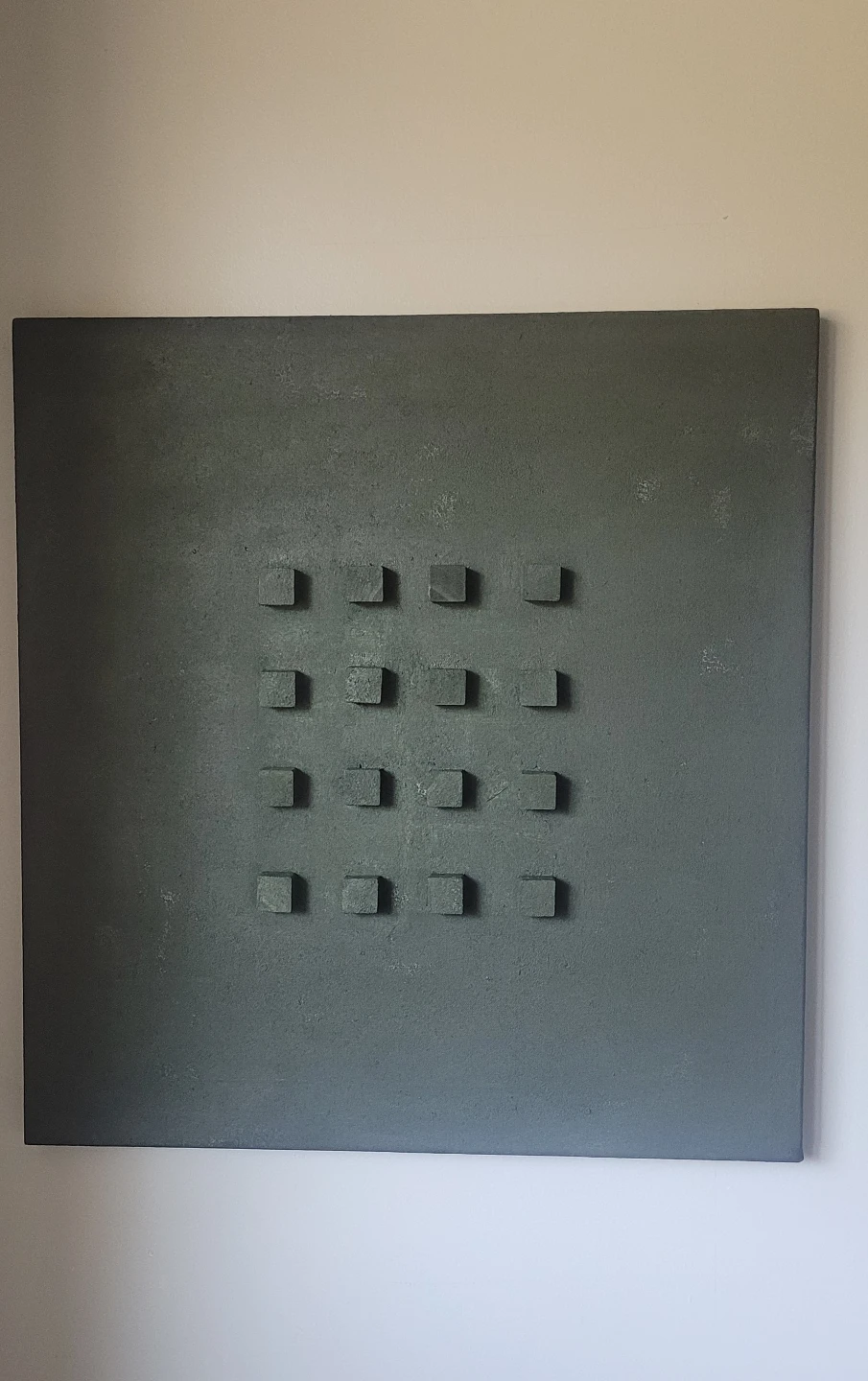 Minimalist Dark Green Textured Wall Art - photo 2