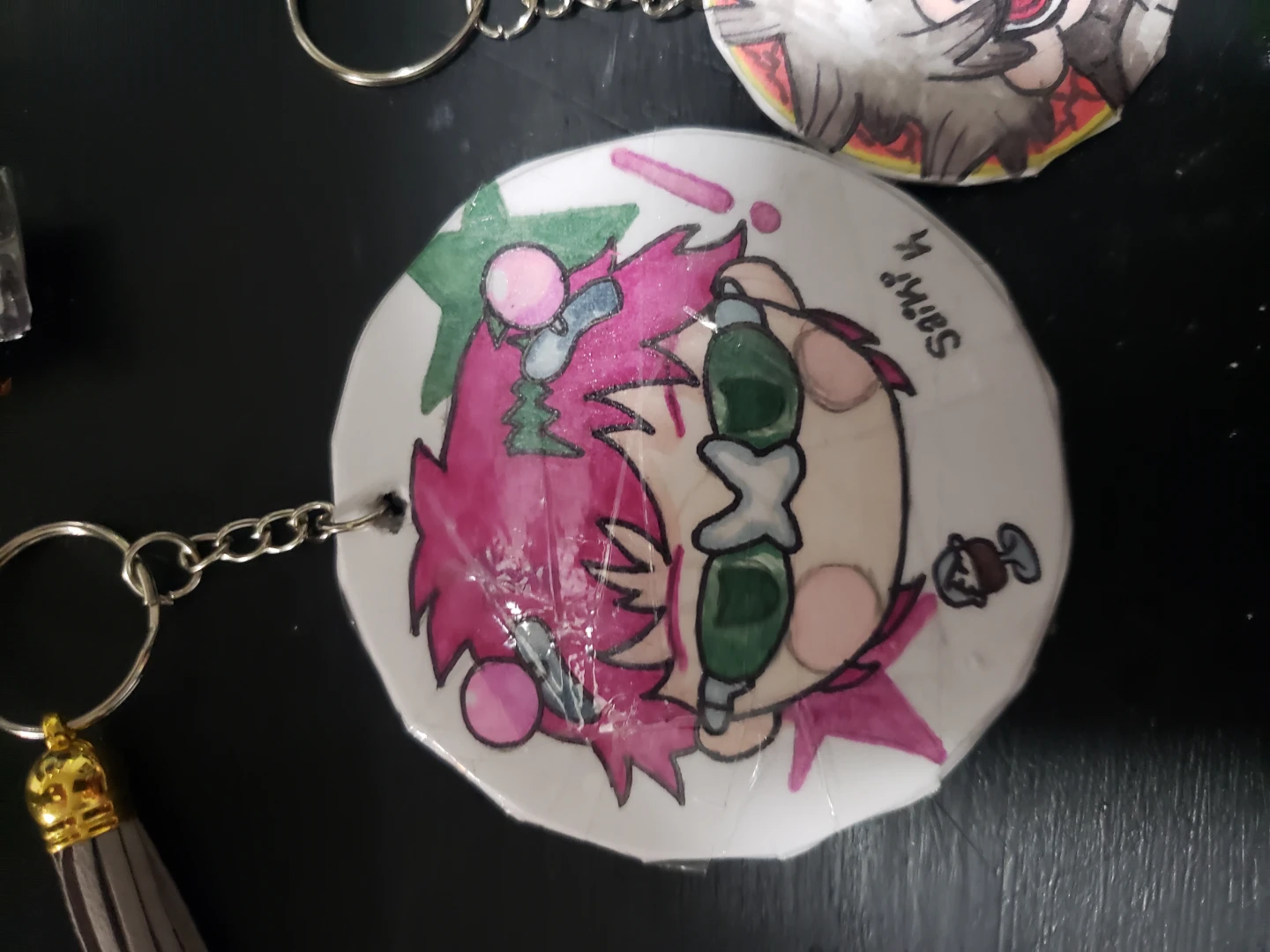 Set of 7 handmade anime character keychains - photo 5