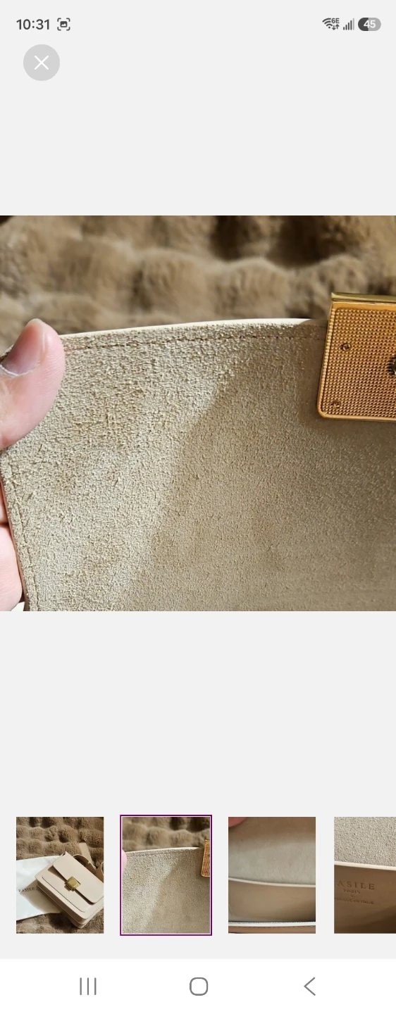 Basile Paris Cream Leather Crossbody Bag - photo 2