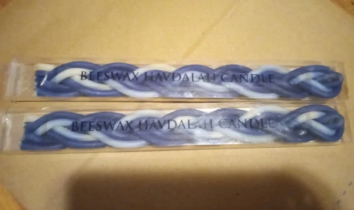 Two Beeswax Havdalah Candles