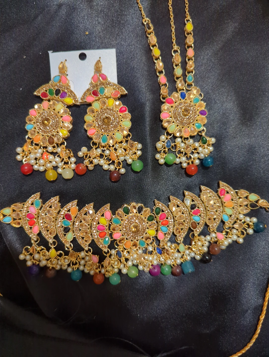 Mehndi Mayon Pakistani Jewellery Set - photo 2