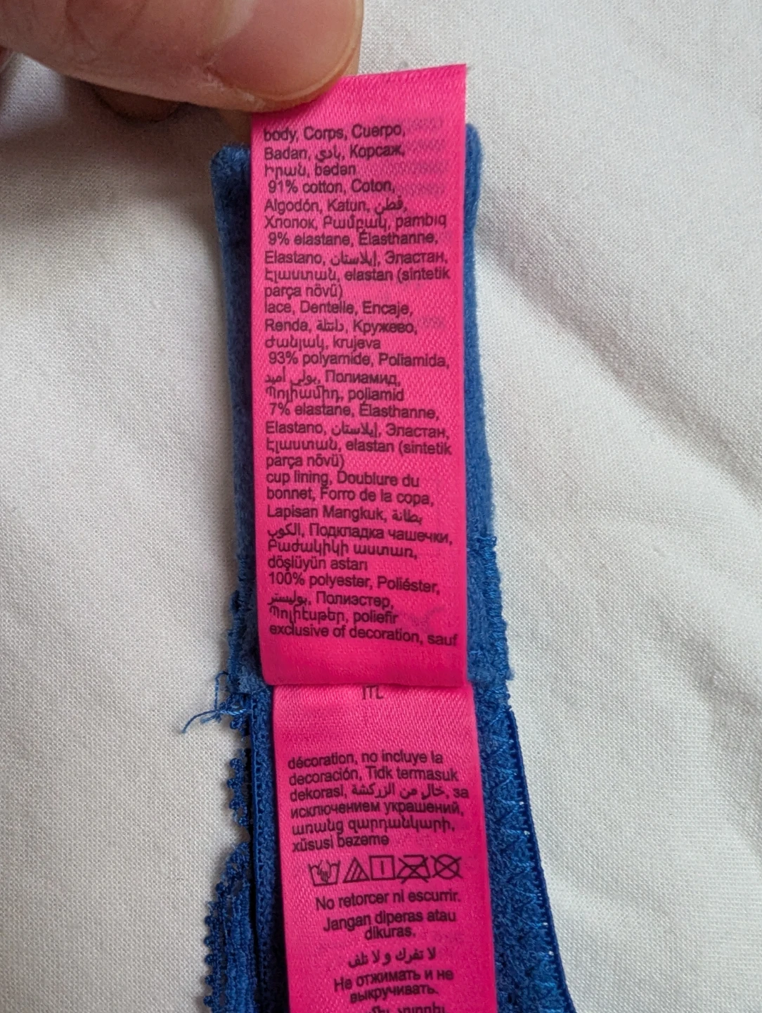 La Senza Remix Light Lined Demi Bra size 34C blue - photo 4