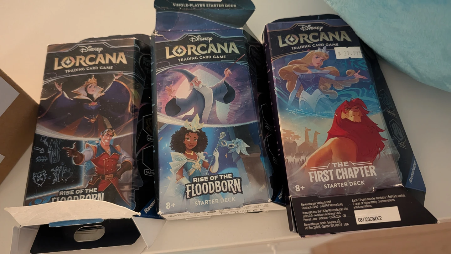 3 Disney Lorcana Trading Starter Decks