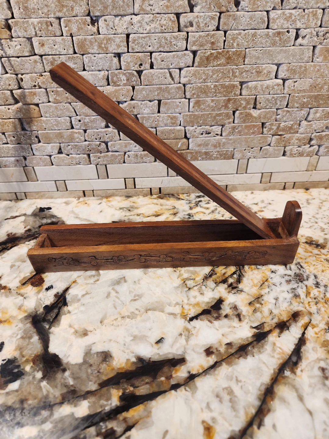 Carved Wooden Incense Burner Box