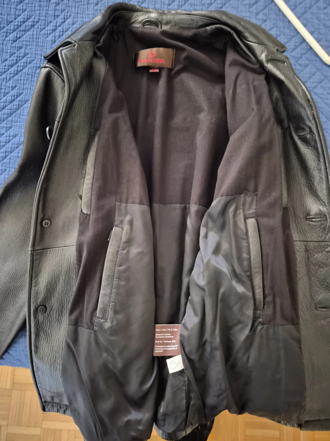 Danier Black Leather 3/4 length coat - photo 2