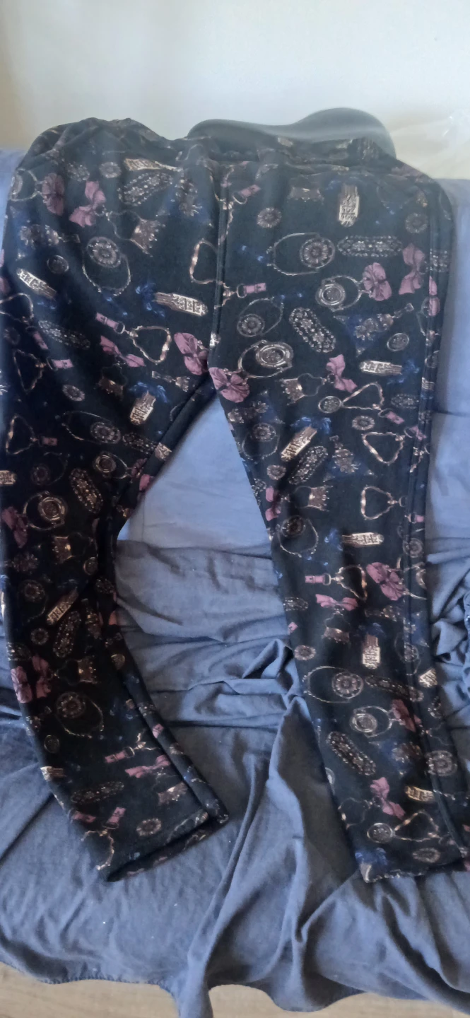 Patterned Black Jogger Pants