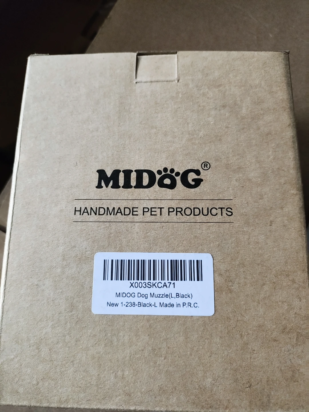 MIDOG Leather Dog Muzzle for Large Dogs, Black, L - photo 2