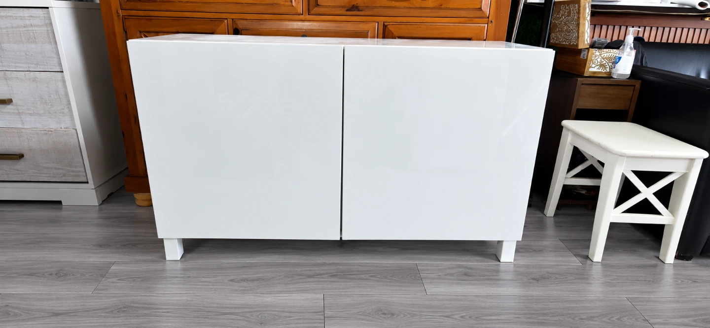 White Two-Door Cabinet