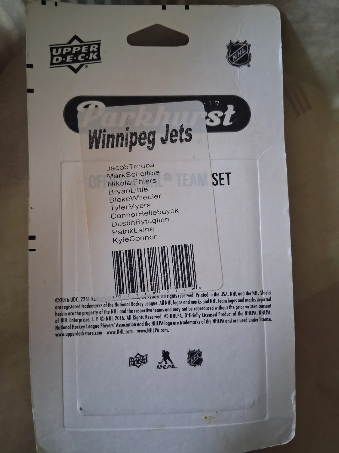 2016-17 Upper Deck Parkhurst Winnipeg Jets Team Set - photo 2