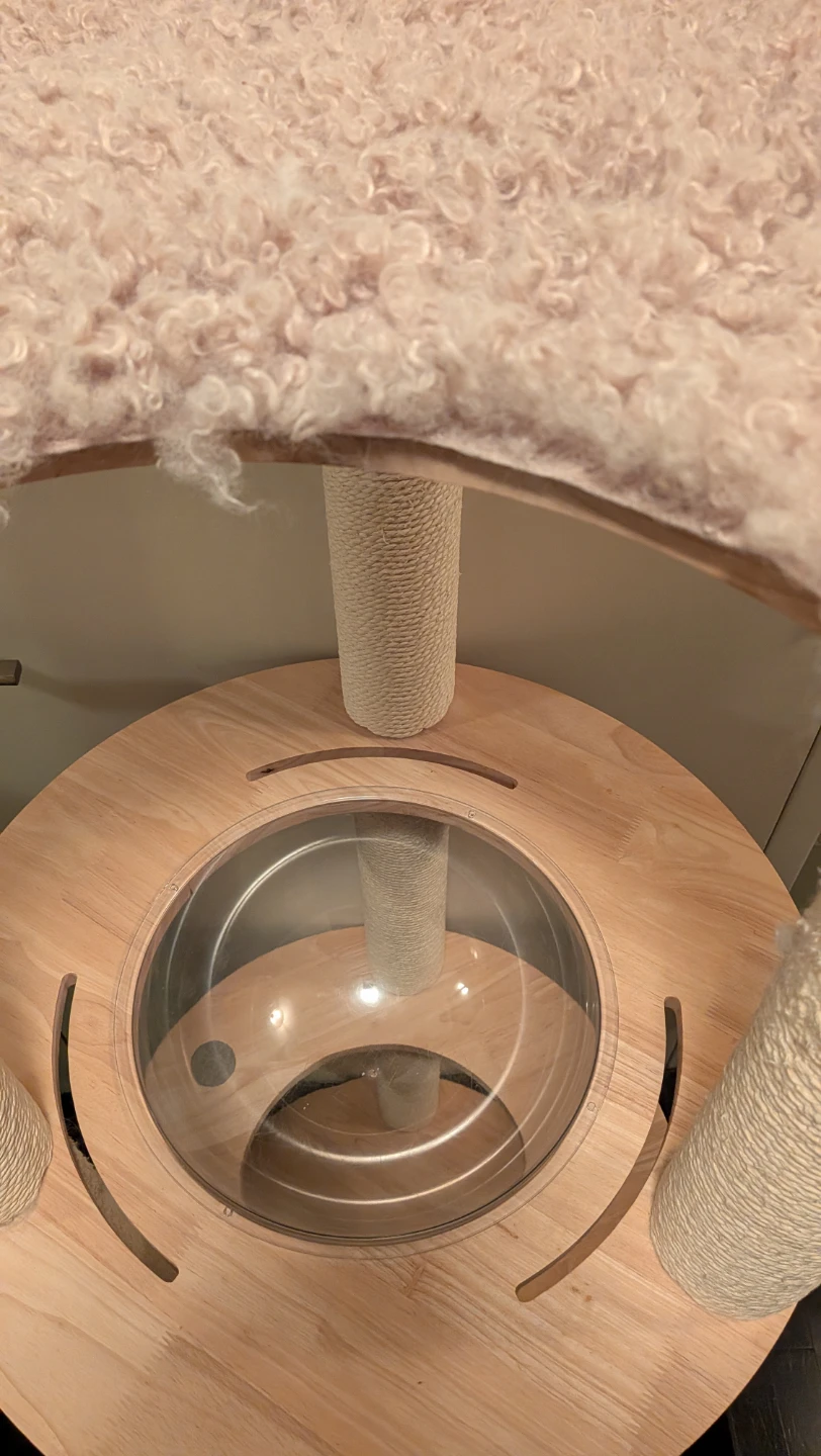 PP-PET Wooden Cat Tree, Scratching Posts, Food, Toys - photo 3