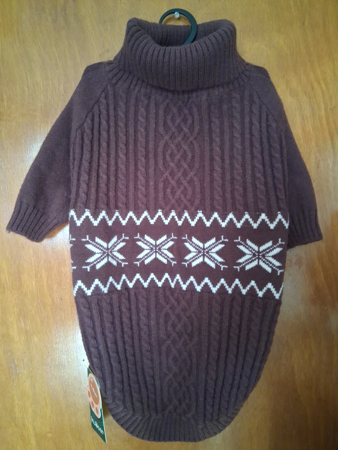 Kuoser Brown Knit Dog Sweater