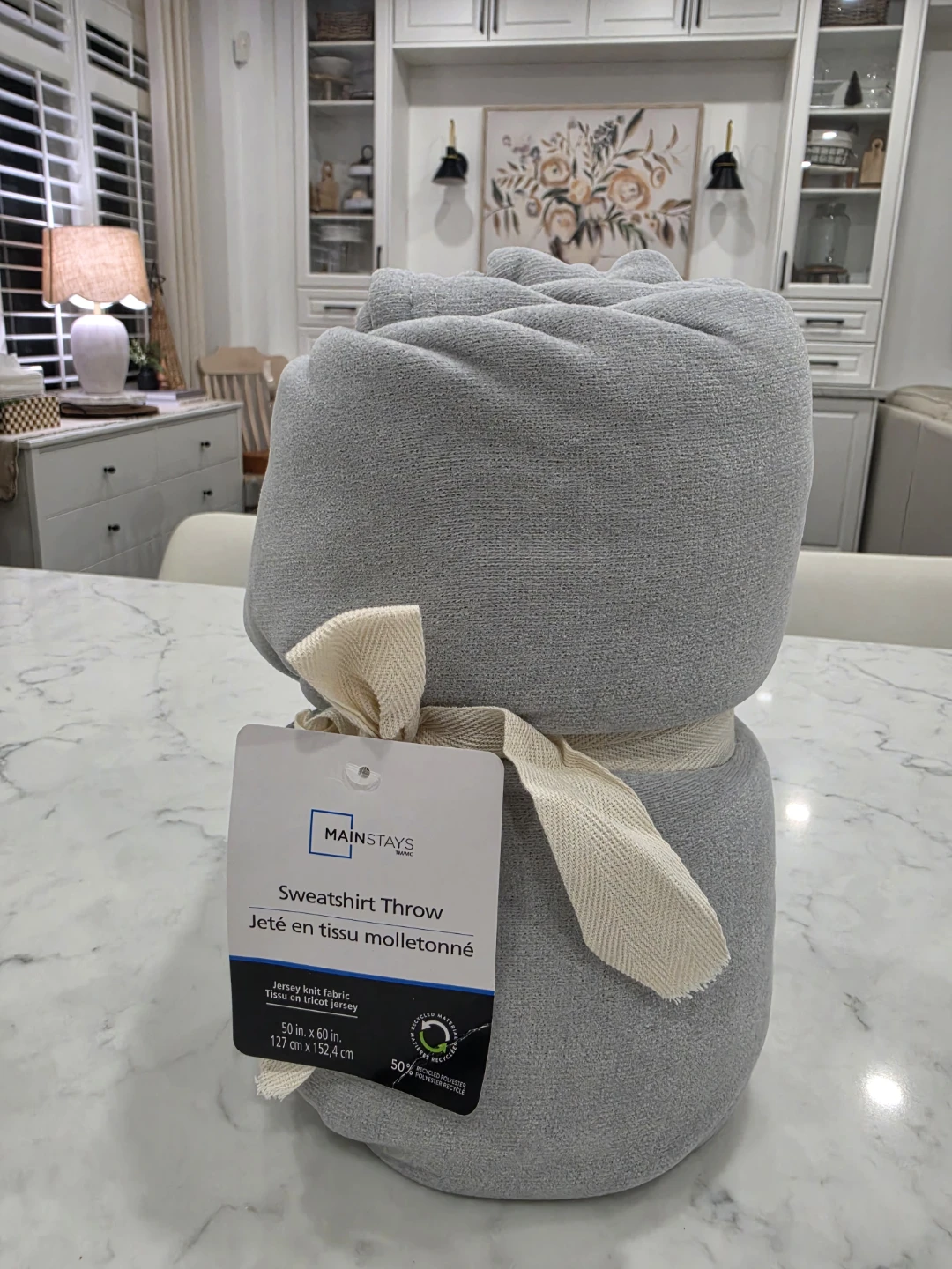 Mainstays Grey Sweatshirt Throw Blanket