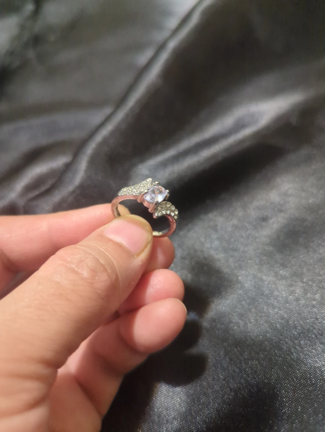 Silver-Tone CZ Crystal Ring - photo 3