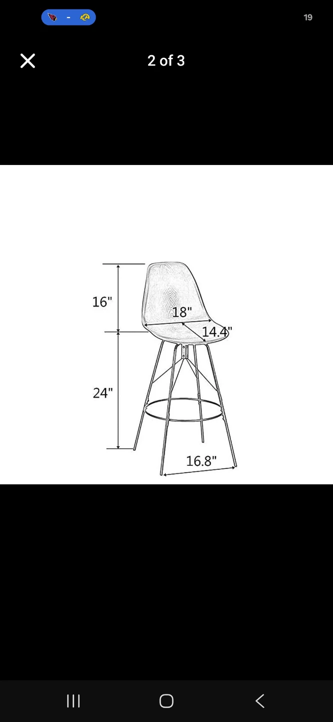 4 bar height Swivel Bar Stool - photo 2