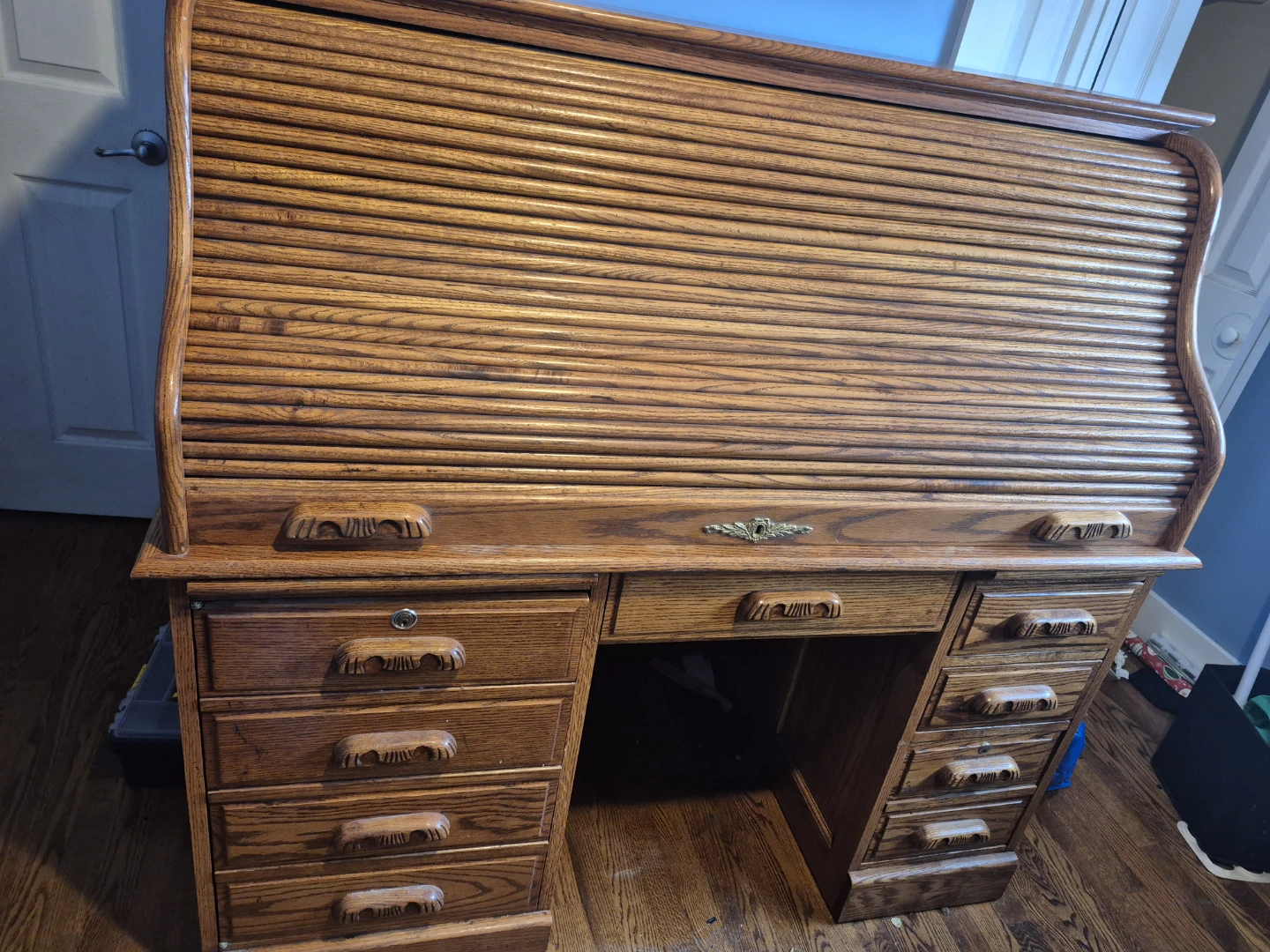 Oak Roll Top Desk