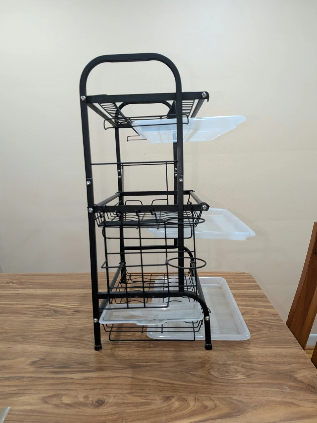 3-Tier Black Metal Dish Drying Rack - photo 3
