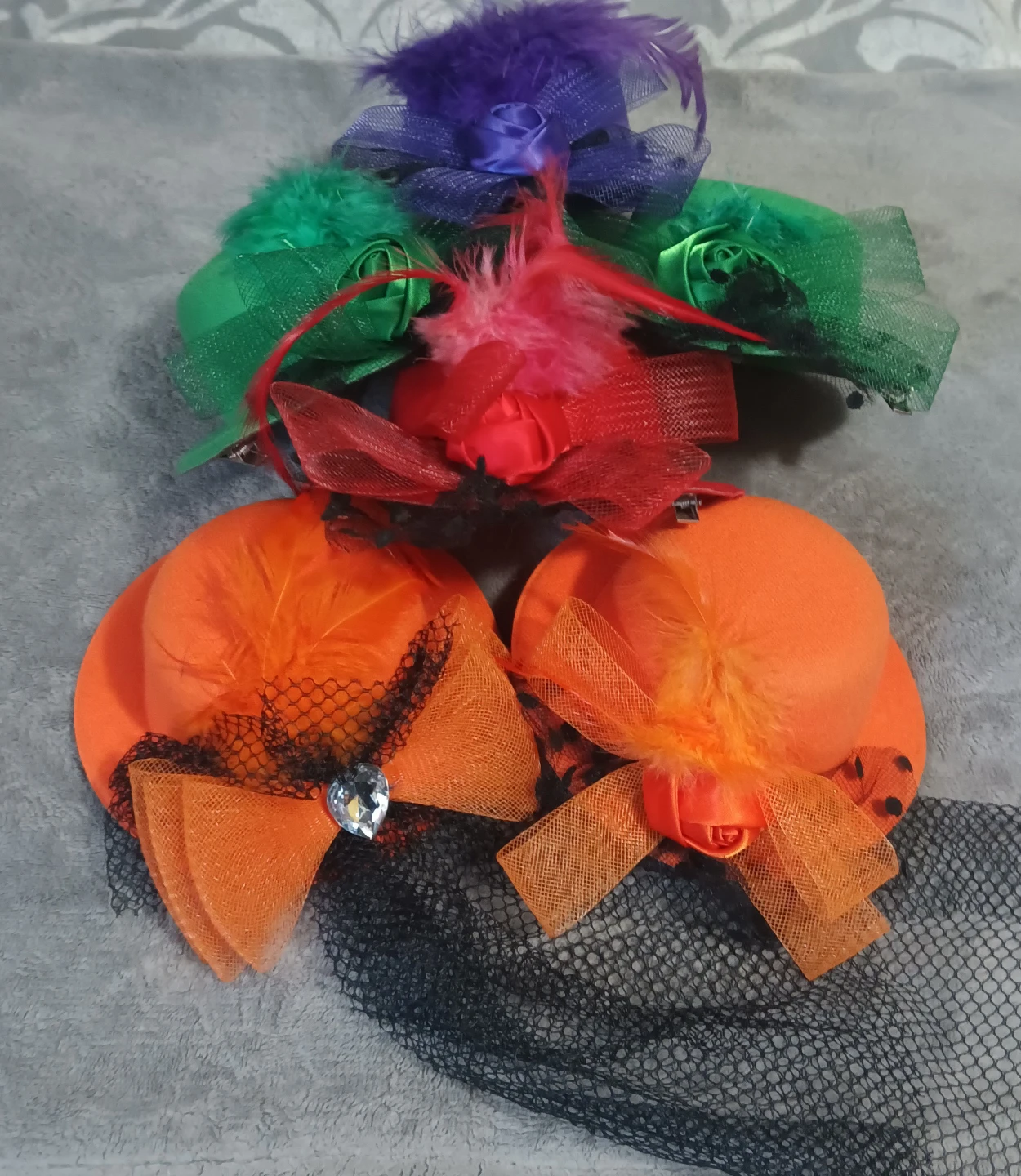 Set of 6 Mini Top Hat Hair Clips