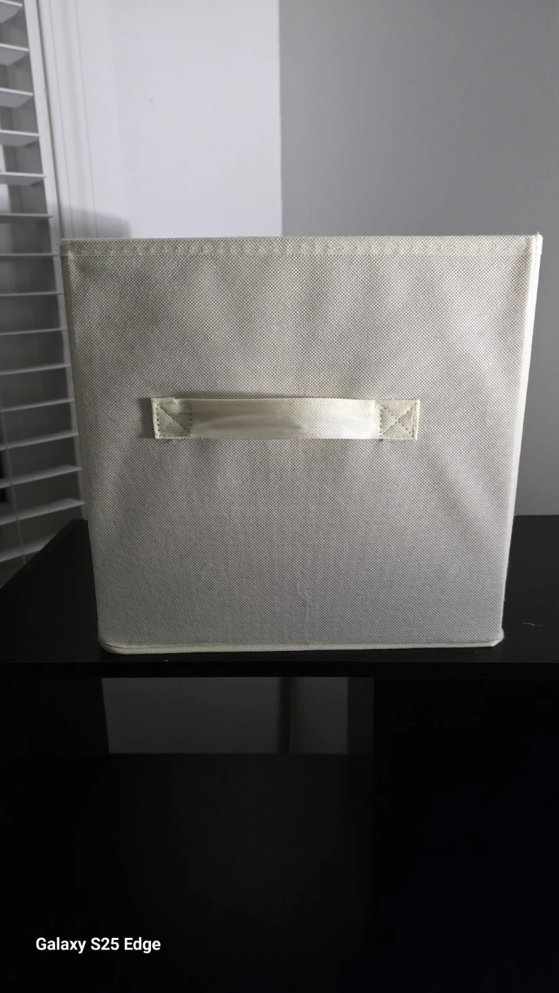 Black Cube Storage Organizer with Two Bins - photo 4