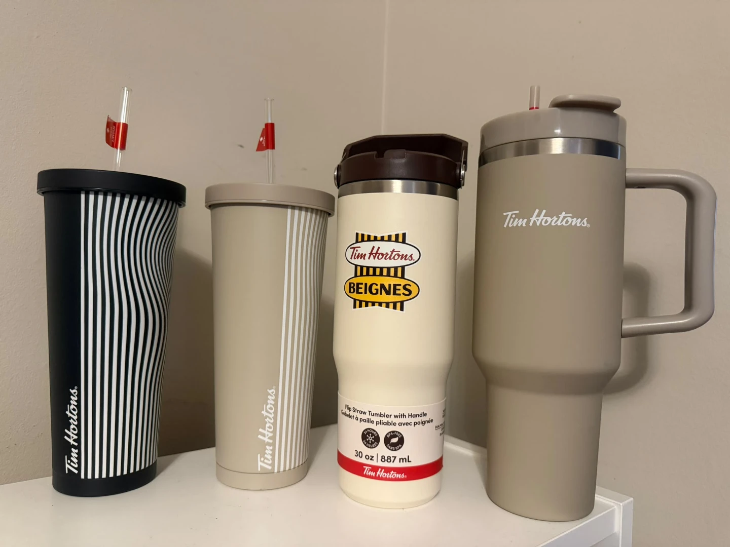Set of 4 Tim Hortons Tumblers