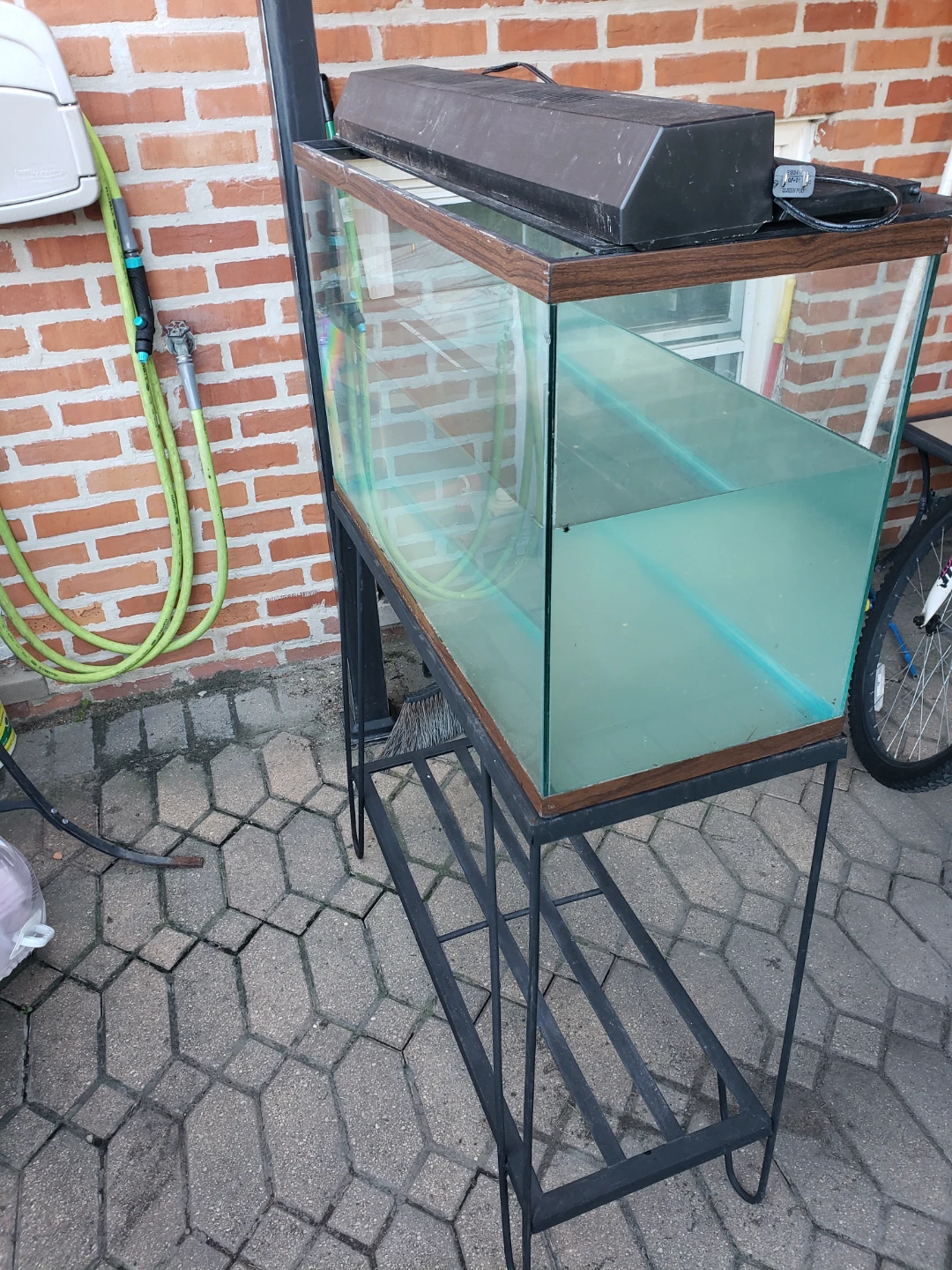 Glass Aquarium with Metal Stand - photo 2