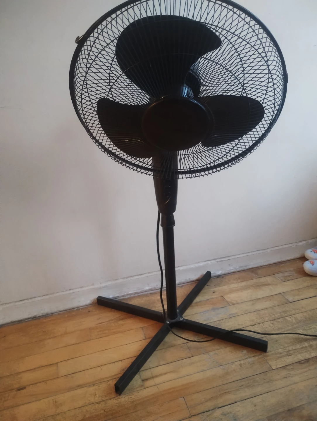 Black Standing Pedestal Fan – Works Well