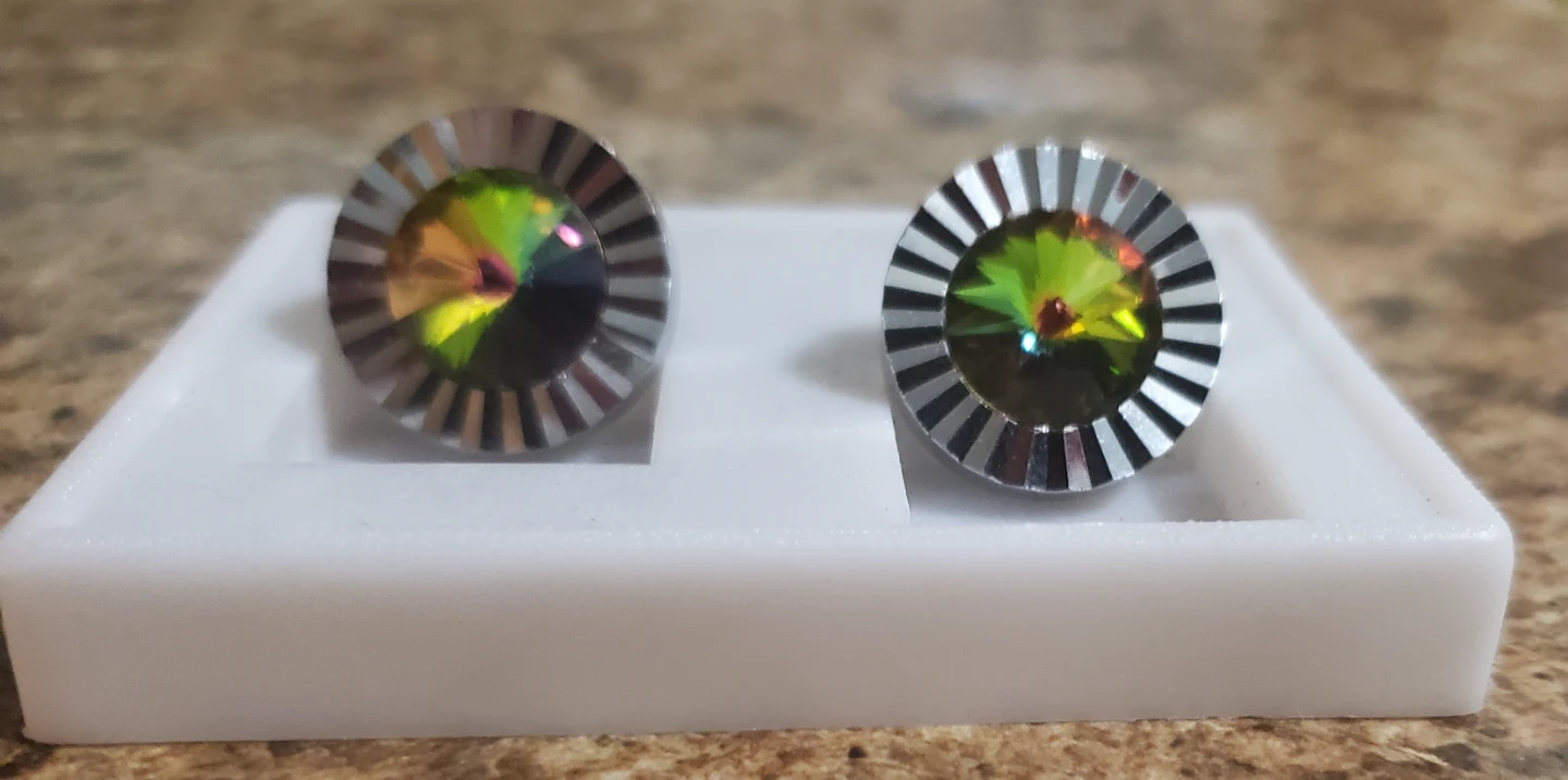 Iridescent Crystal Cufflinks